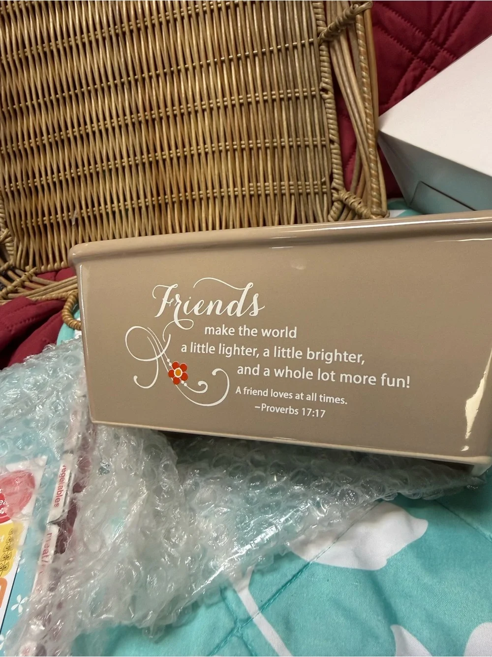 NWT Recipe Organizer & Ceramic Bread Loaf Pan Gift Set